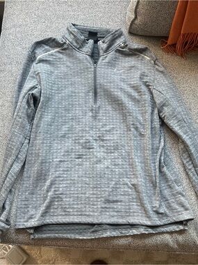 Nike Gray Fleece-Lined Quarter Zip